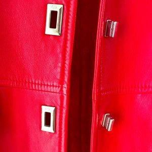 Escada lamb leather red jacket size 36 Eu